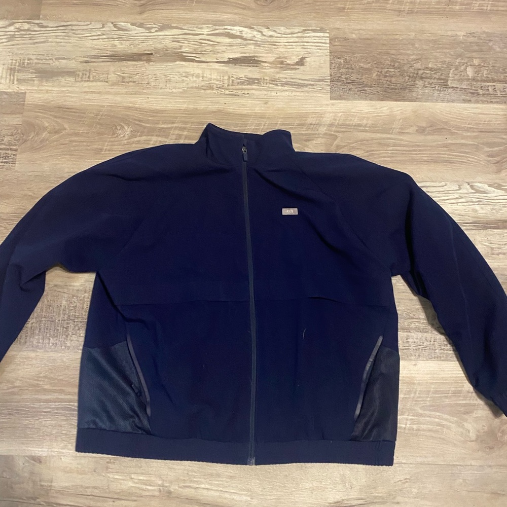 Figs navy blue Sydney scrub jacket